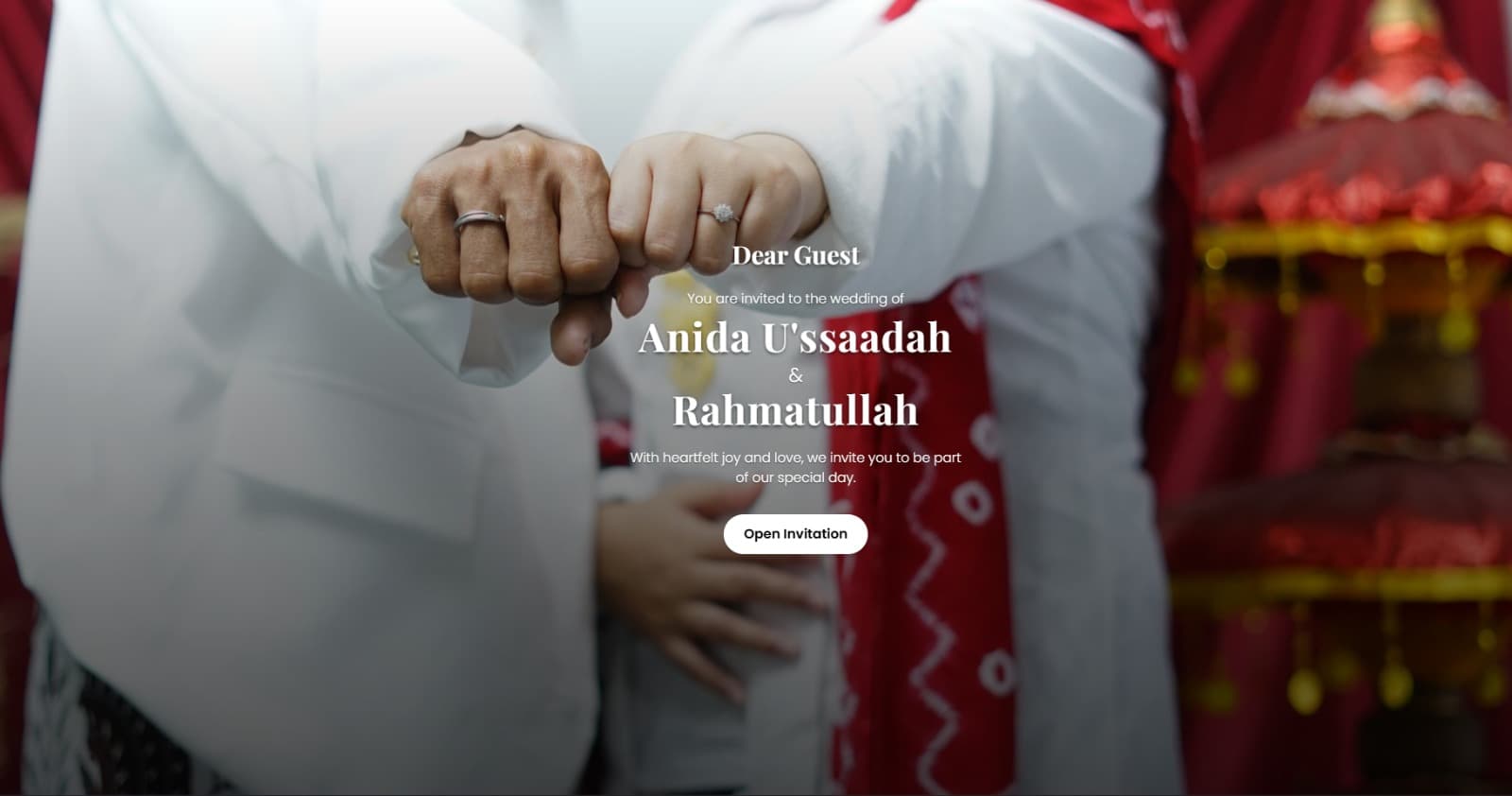 Online Wedding Invitation preview